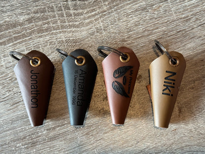 Handmade Leather Keychain | Customizable | Pure Leather